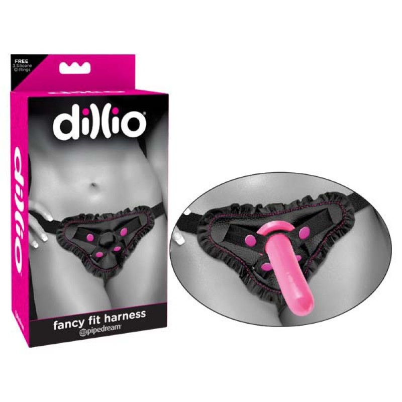 Dillio Fancy Fit Harness - Black/Pink